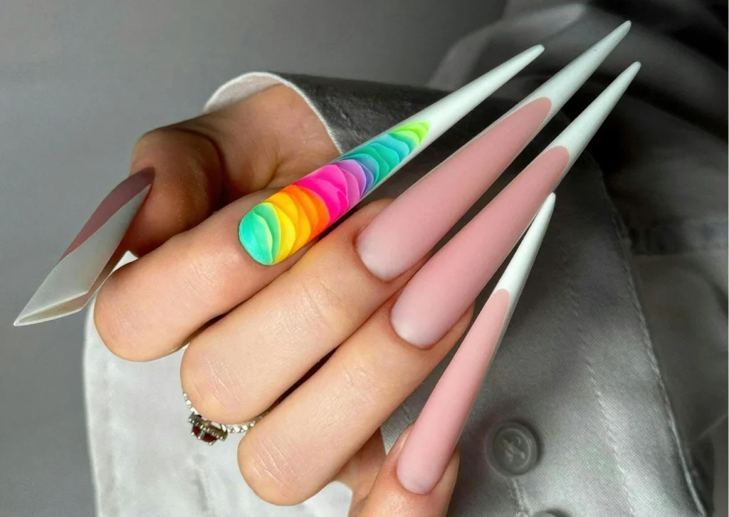 Long acrylic nails 