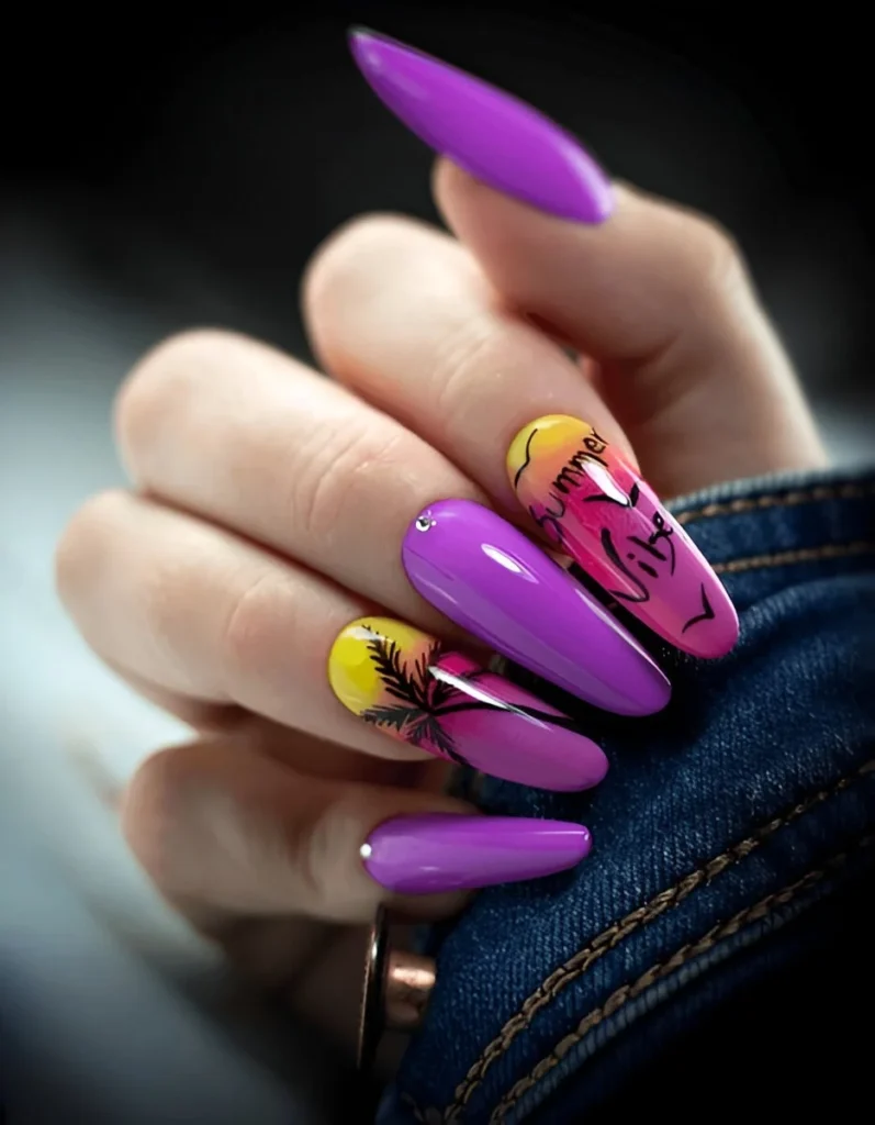 purple nail