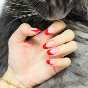 Almond French Tip Nails