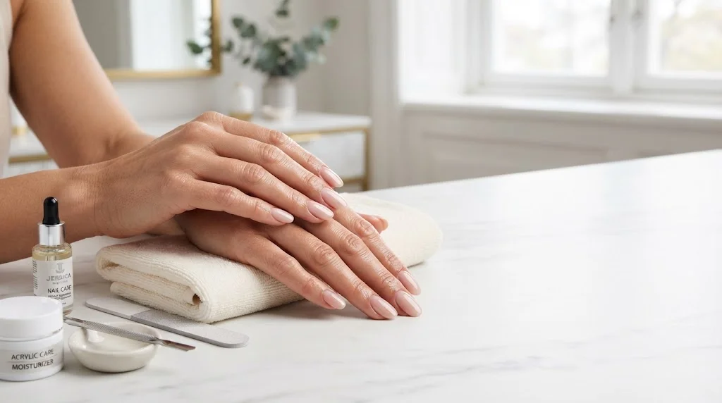 How to Take Care of Acrylic Nails with moisturizing nail care