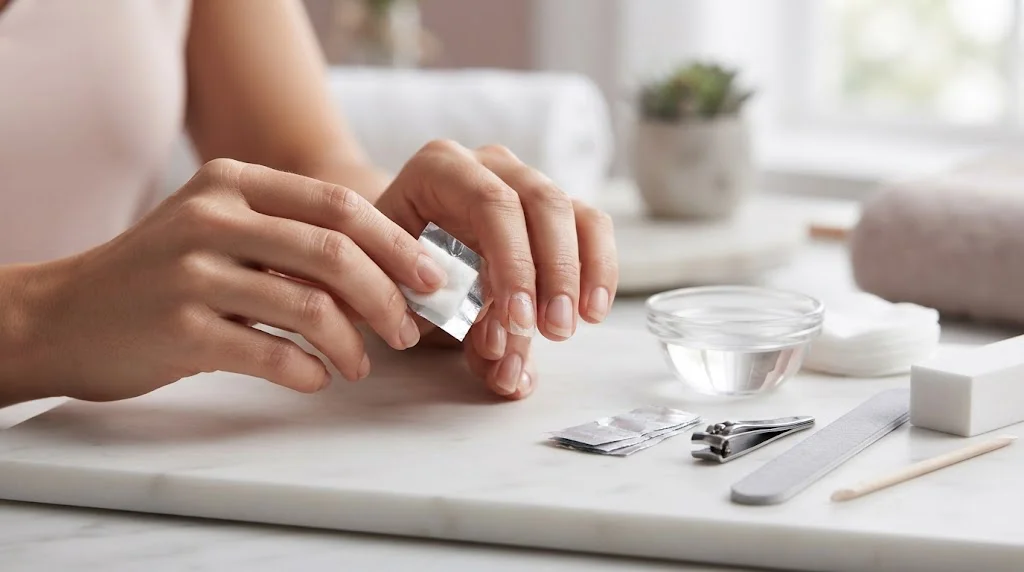 How to remove acrylic nails safely with acetone and nail removal tools